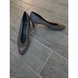 Stuart Weitzman Chicpump Pyrite Nocturn Gray Iridescent Sparkle Size 9.5 N